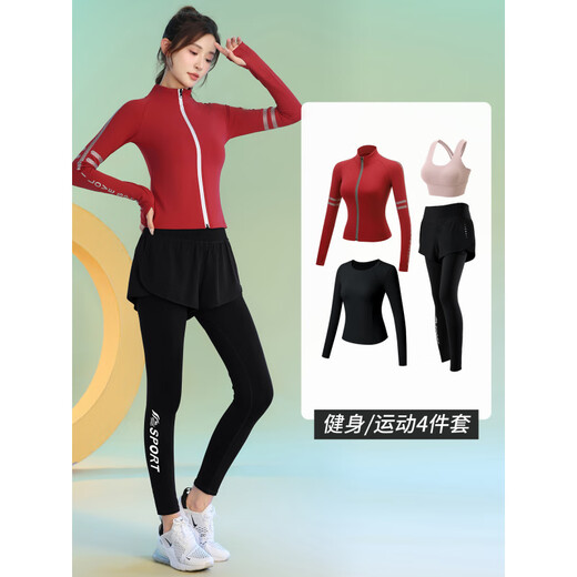 Best velvet yoga clothes for women 2025 new style Pilates training clothes autumn long-sleeved running sports fitness suit blue two-piece set (black pants) L