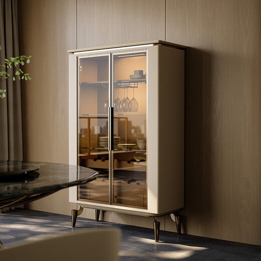 Yusenyi TAZA light luxury minimalist wine cabinet modern new display cabinet villa home dining side cabinet integrated wall high cabinet 1.05m side cabinet double door