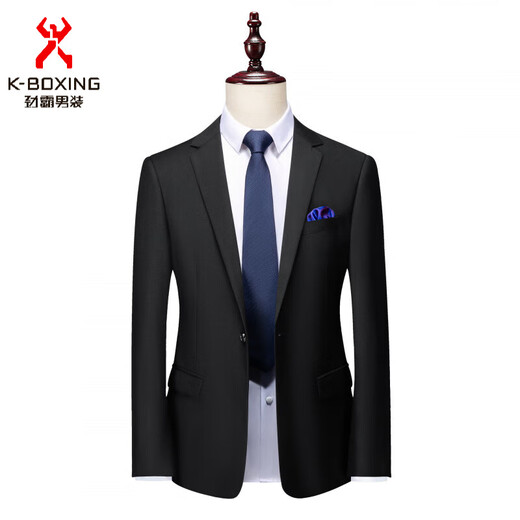 KBXNG Jinba Suit Men's Suit Solid Color Formal Fit Wedding Groom's Dress British Three-piece Suit Jacket Men's Companion Welfare Style S Recommendation 90-100Jin Jin is equal to 0.5 kg