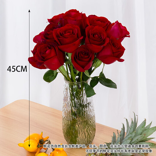 Roses Special Price Yunnan Flowers Direct Delivery Festival Flower Gift Bouquet Water-raised Flower Arrangement Chinese Valentine's Day Gift 10 Plateau Red Roses
