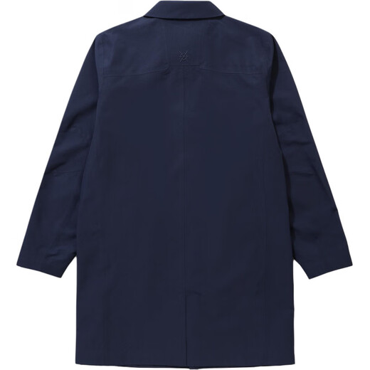 DESCENTE New Year's gift solid color zipper mid-length windbreaker for men, navy blue, one size fits all size 95