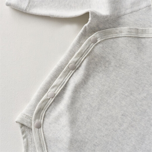 Autumn and winter 280g soft velvet cotton high-elastic warm baby swaddling clothes type A boneless baby triangle romper, off-white 66cm