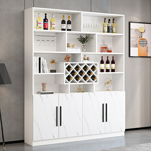 Yusenyi Wine Cabinet Partition Cabinet Home Wall Porch Simple Entry Door Shoe Cabinet Integrated Living Room Sideboard Cabinet Storage Cabinet Includes Entry Four Doors 160 Gray White
