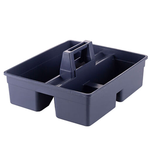 Wing Fantasy Three-Gate Hotel Cleaning Tool Basket Cleaning Company Sundry Basket Storage Portable Cleaning Blue Restaurant Three-Gate Small Dark Gray Thickened Model