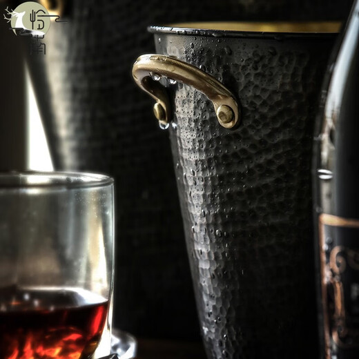 Kaooseen Japan imported quality ice bucket bar high-looking light luxury pure copper red wine barrel beer barrel home wine cabinet ornaments copper ice bucket L (recommended)