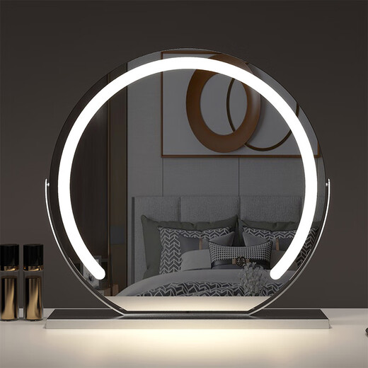 German LED home 2024 new countertop with light smart rotatable high-value dressing table mirror black 30 rechargeable