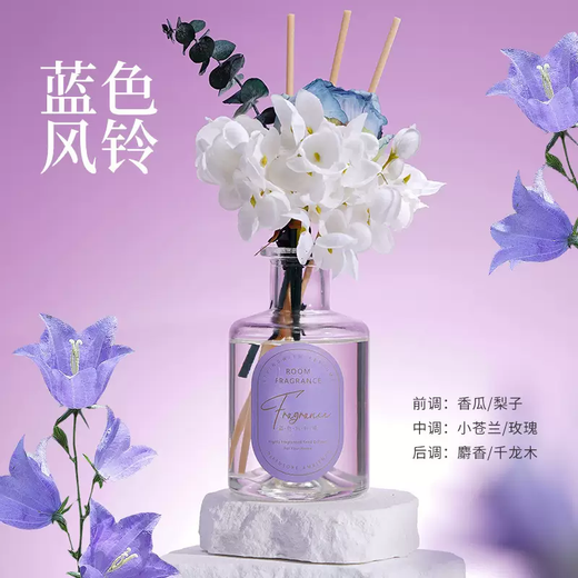 Yusenyi Floral Fireless Aromatherapy Portable Gift Box Wedding and Birthday Handy Gift Hotel Fragrance Home Girls Room Light Fragrance Morning Dew Gardenia-Portable Gift Box 200ml