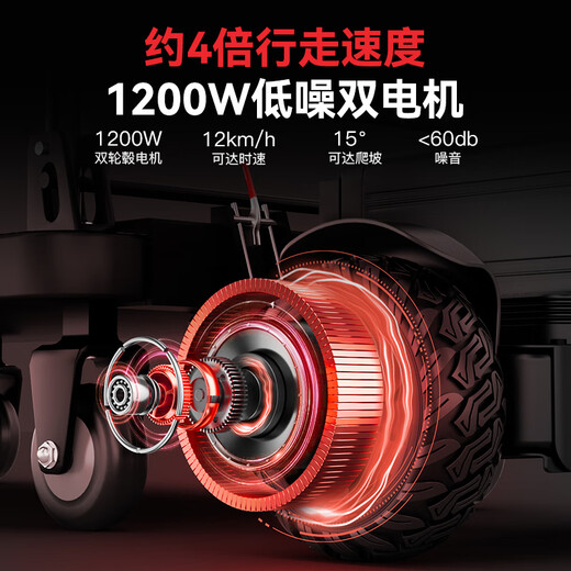 Lingao electric balance car express logistics trolley warehouse cloud warehouse sorting cargo loading small flatbed truck factory park hotel handling artifact foldable tool trolley standard 13Ah 900W + load 200KG no trolley