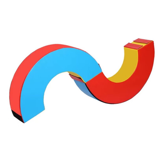 Children's physical fitness training software equipment kindergarten software balance beam children's sensory integration teaching aids complete set of wooden bridge S balance beam 240*30*30