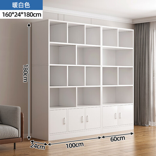 Zhong Zhang Gui wine cabinet living room wall commercial wine rack new storage cabinet hotel product display cabinet display cabinet cosmetics cabinet door combination 160cm warm white - full back panel