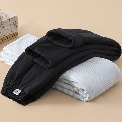 Cotton chant women's pure cotton pants high-waisted loose home pants autumn and winter medium-thick inner liner close-fitting warm pants black thin section 3 taels of cotton 3XL size recommended 150-170 Jin Jin equals 0.5 kg