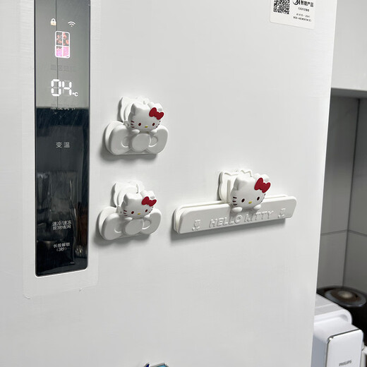 Yusenyi Hello Kitty Snack Clip Magnetic Sealing Clip Magnetic Refrigerator Magnet Ticket Clip Hello Kitty Sealing Clip Red (2 Pack) with Magnet