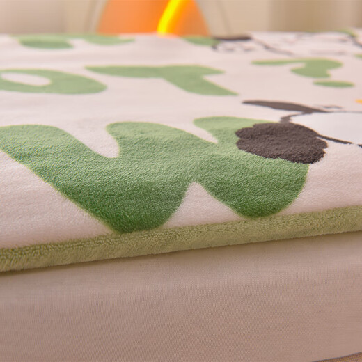 Class A Kindergarten Mattress Milk Velvet Baby Sleeping Mat Baby Mattress Children's Mattress Removable Washable Pad ABC Wangwang Double-sided Milk Velvet Removable and Washable 56*100cm-Cushion Cover + Cotton Core