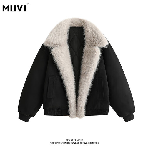 Muwei suede mountain carving cotton jacket for men 2025 autumn and winter new high quality thickened warm padded jacket American jacket black top quality XL recommended 130-150Jin Jin equals 0.5 kg