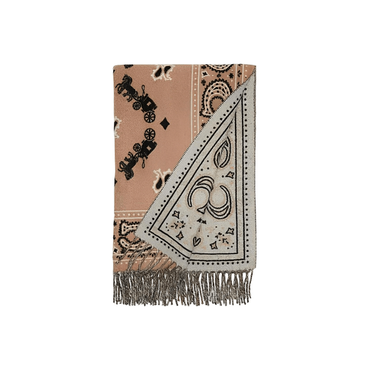 COACH Classic Logo Bandana Print Velvet Scarf Men's Default F