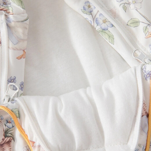 Wua wua baby jumpsuit, thickened windproof baby clothes, newborn warm winter clothes, new year clothes for going out, pastoral duck 180g quilted, suitable for under 13 years old, 90cm, 12-15 months, weight 18-26Jin Jin is equal to 0.5kg