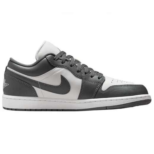 JordanAirJordan1Low fashionable, comfortable, non-slip and wear-resistant low-cut retro basketball shoes for men and women, gray/white 40