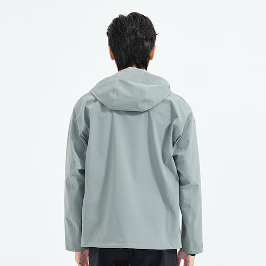 利郎轻时尚男装【商场同款】风衣男连帽弹力抗皱易打理通勤防风外套 中灰绿（1K） XL (175)