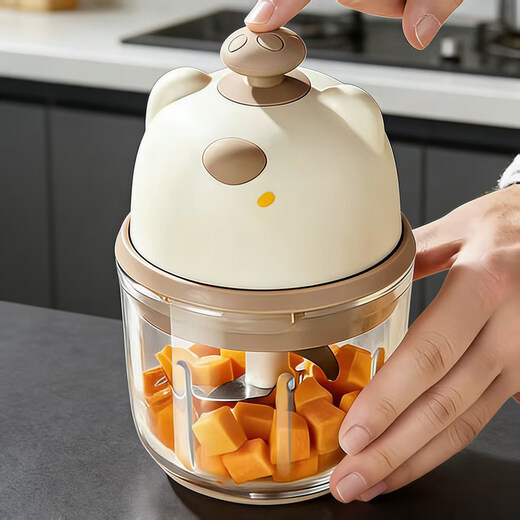 Home KATEI STORY Japanese garlic artifact electric garlic pounder household multi-functional garlic grinder meat grinder food supplement cooking machine stainless steel three-leaf knife head-250cm