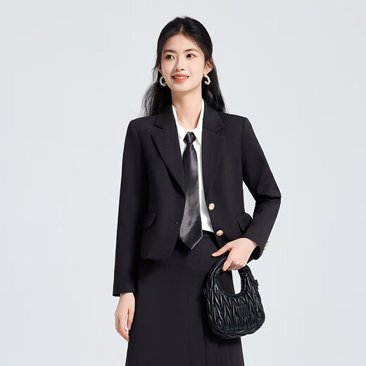Light workplace formal suit for women, college student teacher interview wear, small suit, professional suit, suit jacket, skirt, black jacket + 2108# white shirt + skirt L