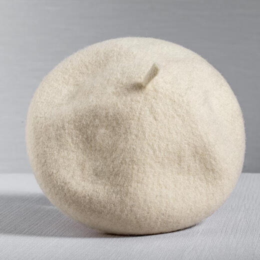 MANQIMEIYA Woolen Hat Women's Beret Autumn and Winter Versatile Painter Hat Beibei Hat Woolen Top Hat Winter Fashion Pumpkin Hat Dark Burgundy One Size