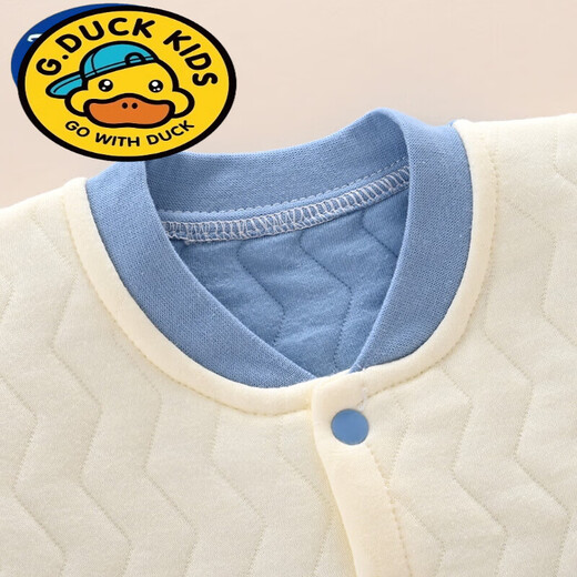 G.duck Newborn Baby Clothes Autumn and Winter Newborn Baby Onesies with Foot Covered and Padded to Keep Warm and Foot-proof A199 Warm One-piece Yellow 66cm Baby Around 3-6 Months