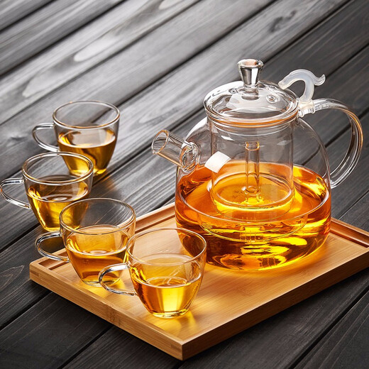 Mesni teapot glass teapot thickened glass teapot large capacity Kung Fu tea set Qiongru pot 1900ml
