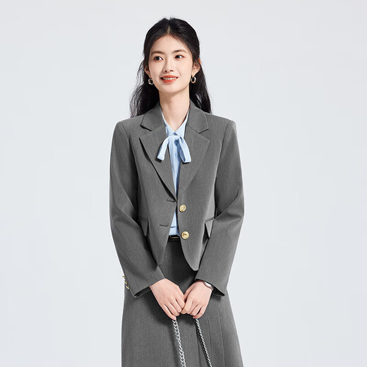 Light workplace formal suit for women, college student teacher interview wear, small suit, professional suit, suit jacket, skirt, black jacket + 2108# white shirt + skirt L