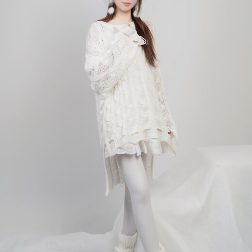 B-skin ski socks for men and women, over-the-knee stockings, autumn and winter sports fashionable knee pads, warm socks, anti-curling bare leg artifact, pearl white M 80-130Jin Jin equals 0.5 kg