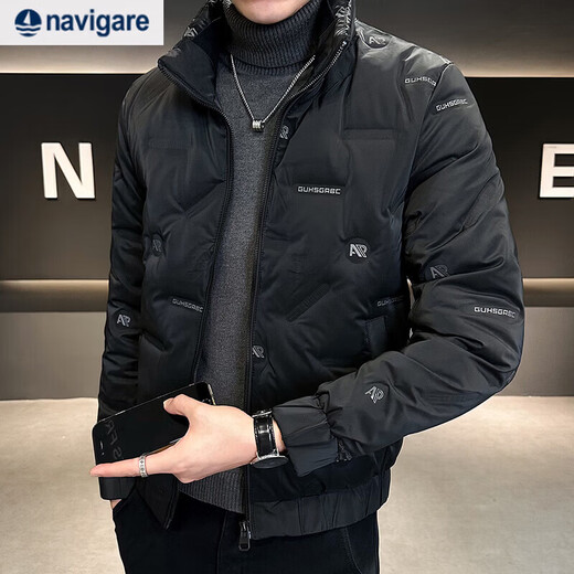 Navigare Italian small sailing down jacket men's short lightweight winter 2025 new men's thickened warm white duck down white L