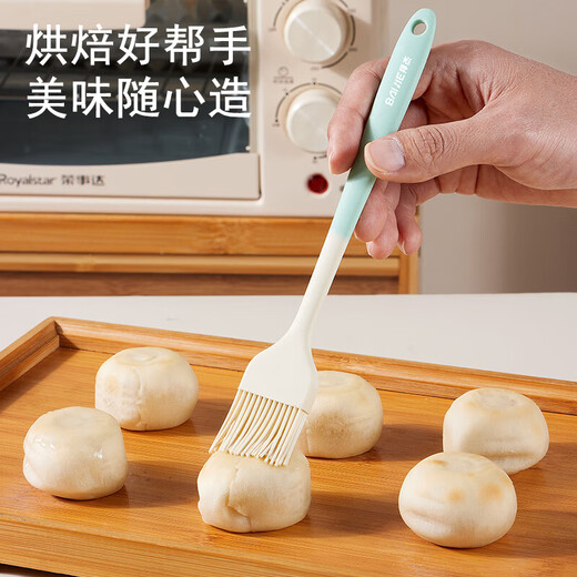 Baijie 21cm high temperature resistant food grade silicone oil brush kitchen baking tool oil brush pancake barbecue seasoning brush