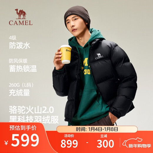 Camel Volcano 2.0 Down Jacket Men's Winter New Thickened Warm Bread Jacket Short Jacket M13CR07066E