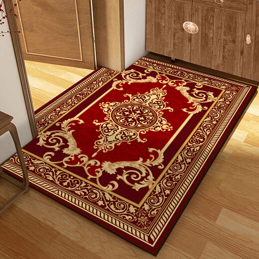 Pupan Chinese-style entrance door floor mats household non-slip mats entrance door carpet entrance red festive foot mats Chuchu Lanchou 120cm*200cm