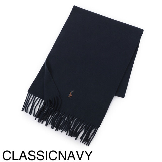 Polo Ralph Lauren 25 new men's wool scarf pc1047 433 Japan direct mail CLASSICNAVY -