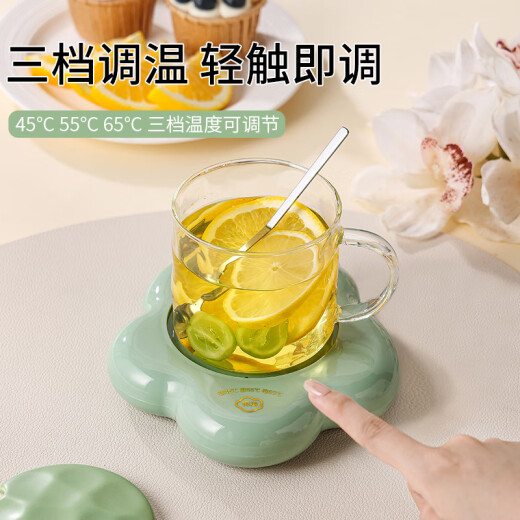 仟礼源端午节礼品定制恒温杯商务团建活动奖品公司送员工礼物实用伴手礼 云朵恒温杯套装陶瓷杯-白 400ml 精美手提礼盒