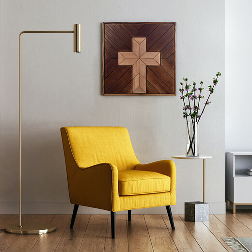 Yusenyi handmade puzzle three-dimensional cross wall decoration painting living room entrance mural desktop photo frame pendulum maroon