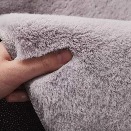 Fantasy carpet bedroom living room 2025 new room light luxury high-end floor mat girl bedside Tianjin indoor plush blanket imitation rabbit hair light gray upgraded thickened long hair customized