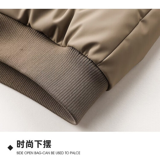 Jeanswest outdoor sports cotton coat men's autumn and winter thickened warm PU leather cotton coat hooded cotton jacket loose jacket black 3XL