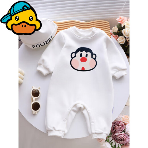 G.duck small month old parent-child wear long-sleeved sweatshirt 2025 autumn and winter family of three whole family wear contrasting color splicing baby mother and daughter wear red patchwork apricot/plus velvet 90 baby romper/with hood