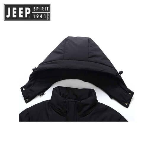 JEEP SPIRIT Зимний мужской пуховик Jeep для студентов молодого и среднего возраста, короткий съемный капюшон, тренд на белом утином пуху, утолщенный и теплый, белый M рекомендуется 100-125 Цзинь Цзинь равен 0,5 кг
