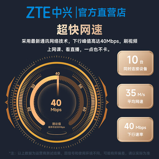 ZTE portable wifi free 1500G supports 5G 4G device card-free mobile accompanying unlimited portable wireless network card national universal traffic 2025 F31 pro black ZTE original mobile dual network card-free card suitable for Huawei, Lenovo and other devices
