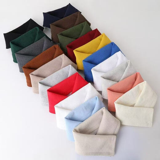 Fat Donglai's same style down jacket collar protector anti-dirty collar artifact collar accessories threaded all-inclusive cotton clothes pin black Velcro anti-dirty collar