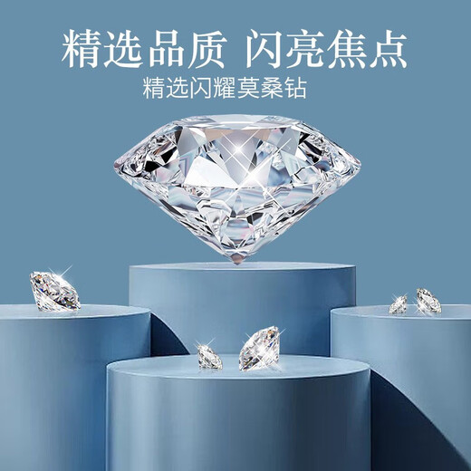 Grace Girl platinum four-leaf clover necklace women's high-end light luxury platinum pendant clavicle chain birthday gift platinum four-leaf clover necklace (moissanite) local warehouse