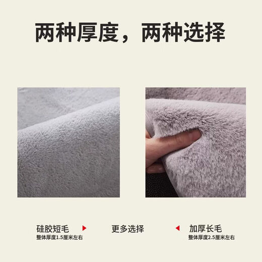 Fantasy carpet bedroom living room 2025 new room light luxury high-end floor mat girl bedside Tianjin indoor plush blanket imitation rabbit hair light gray upgraded thickened long hair customized