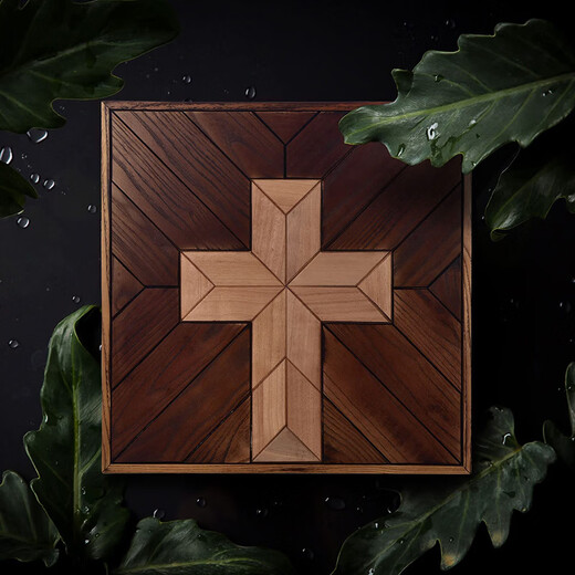 Yusenyi handmade puzzle three-dimensional cross wall decoration painting living room entrance mural desktop photo frame pendulum maroon