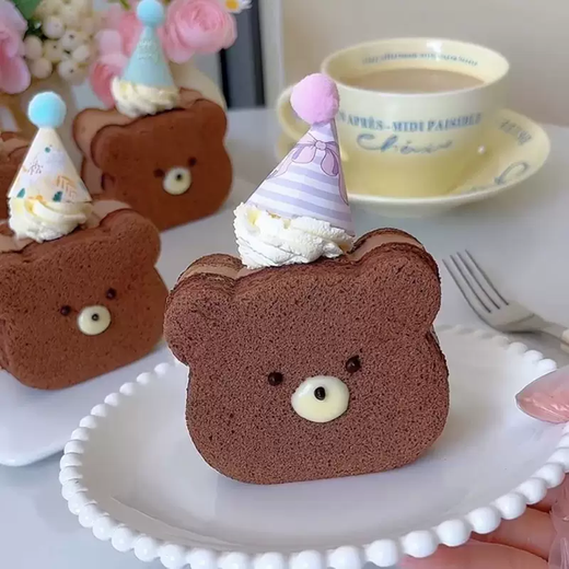 Yusenyi Internet celebrity cartoon birthday cake press mold kitten bear fondant biscuit baking plastic cutting tool bear mold bear mold 1g