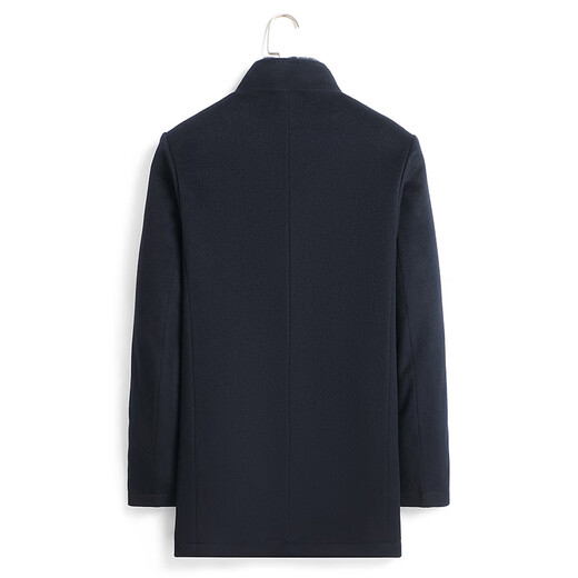 CHEVALPES international first-line brand pie overcome men's fur one-piece stand-up collar imported mink lining mink coat full mink navy blue mink with mink + rabbit fur sleeves M 165