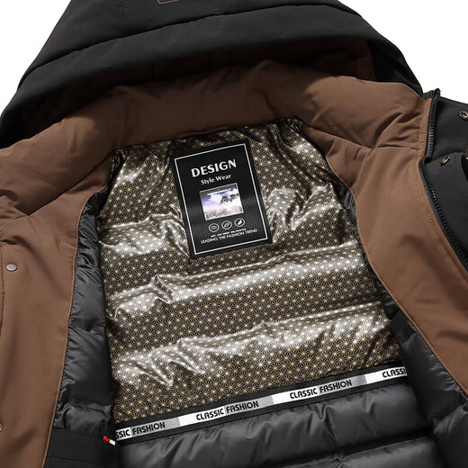 ROMON Graphene Men's Hooded Down Jacket Winter New Outdoor Casual Fashion Versatile Warm Thick Jacket Men Green L 175 (Recommended 120-135 Jin Jin equals 0.5 kg)