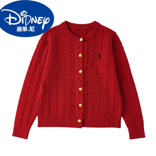 Didi.Ni HEYDIDY New Year's parent-child clothing 2025 family blessing autumn and winter family of three, mother and daughter New Year's red New Year's greetings sweater red cardigan sweater 80 children's recommended weight 15-20