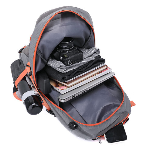 CAMEL Camel Factory Outdoor Mountaineering Bag Carrying System Waterproof Hiking Trail Bag Sports Travel Bag Gray Blue 40L Medium Bag 1100g